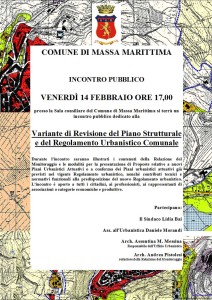 volantino regolamento urbanistico Massa Marittima